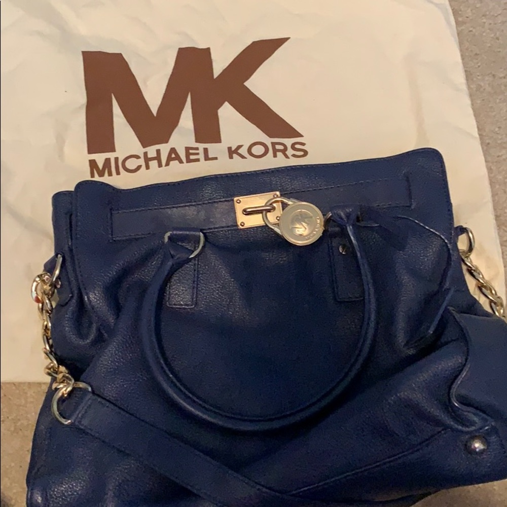 Blue hand bag